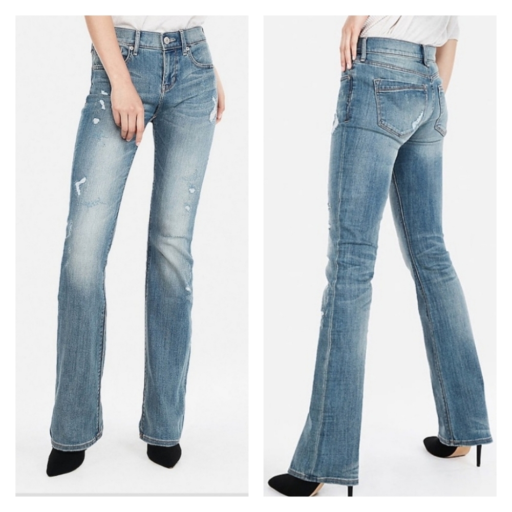Express Light Blue Women's Boot Cut Jeans
